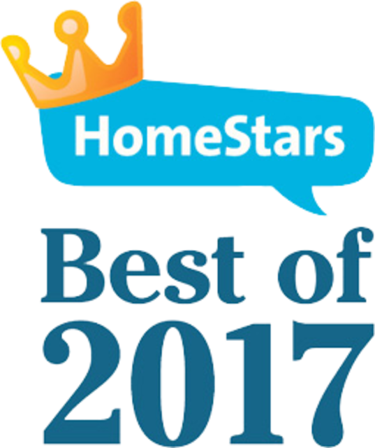 An image showing that Wilkens Masonry won an award from Homestars in 2017 for being one of their best contractors